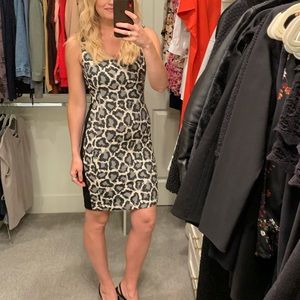 Snow leopard DVF cocktail dress